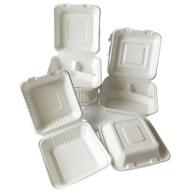 100% biodegradable takeaway sugarcane lunch boxes food packaging containers